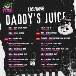 Bảng vị Tinh Dầu Daddy Juice Saltnic 30MG 50MG Magapod.vn