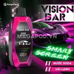 Pod 1 lần Vision Bar 20000 hơi Vị Nước Soda Vision Bar 20K Vị Vải Lạnh Magapod.vn