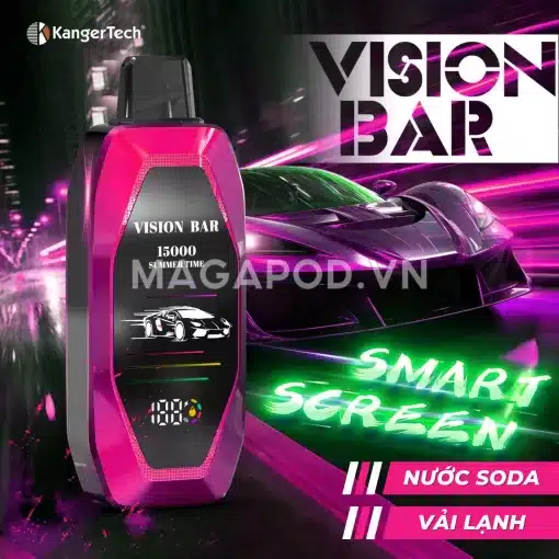 Pod 1 lần Vision Bar 20000 hơi Vị Nước Soda Vision Bar 20K Vị Vải Lạnh Magapod.vn