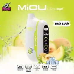 Pod Miou V5 18000 Puffs - Miou Pod 18K hơi 19 Pod Miou V5 18000 Puffs Miou Pod 18K hơi Vị Dưa Lưới Magapod.vn