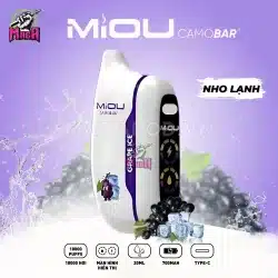 Pod Miou V5 18000 Puffs - Miou Pod 18K hơi 17 Pod Miou V5 18000 Puffs Miou Pod 18K hơi Vị Nho Lạnh Magapod.vn