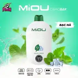Pod Miou V6 18000 Puffs - Miou V6 18K hơi 23 Pod Miou V6 18000 Puffs Miou V6 18K hơi Vị Bạc Hà Magapod.vn
