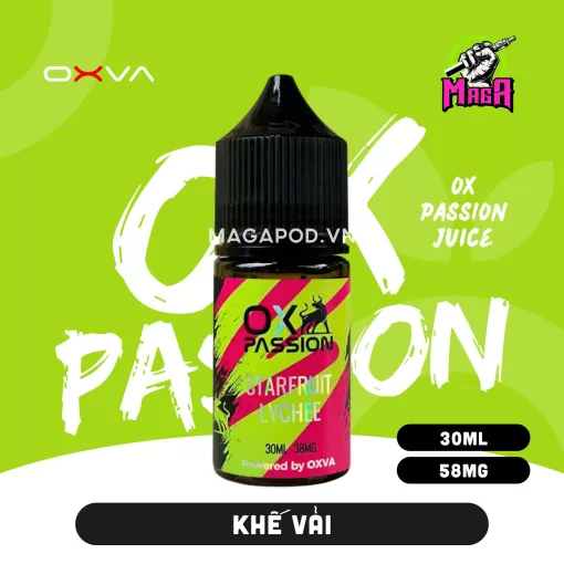 Tinh dầu Salt Nicotine OX Passion Vị KHẾ VẢI 58MG Magapod.vn