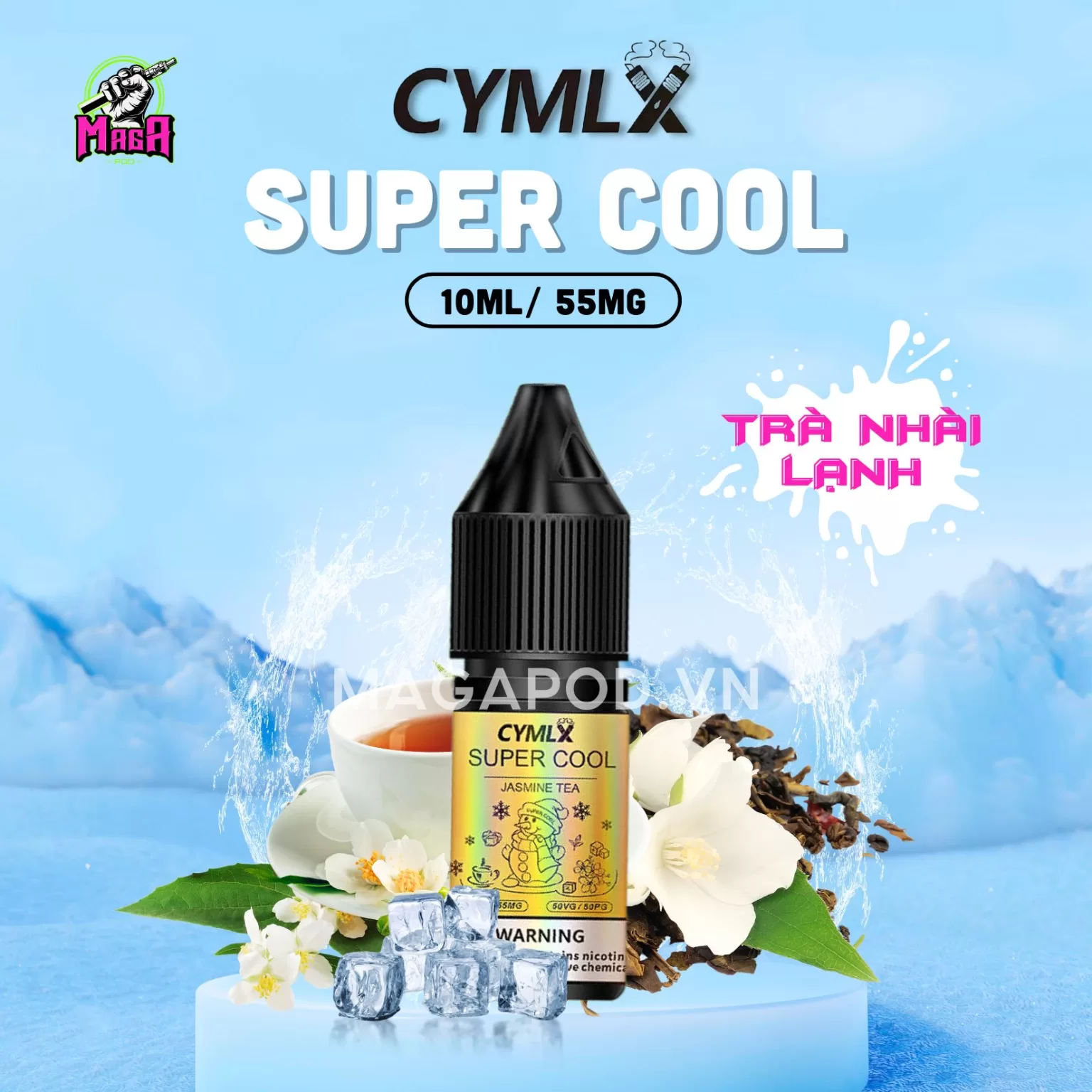 Tinh dầu Saltnic Cymlx Supper Cool Gold 10ml Vị Trà Nhài Lạnh Magapod.vn