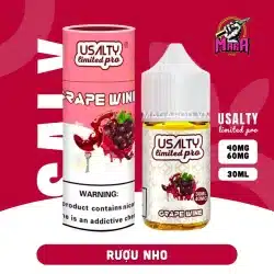 Tinh dầu Saltnic USALTY 40MG 30ml - Phiên Bản Limited Pro 34 Tinh dầu SaltNic USALTY Limited Pro 40MG:60MG 30ml vị Rượu Nho Magapod.vn