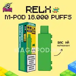 Pod Dầu RELX M Pod - Đầu thay thế Relx 18000 Hơi 16 Pod Dầu RELX M Pod Đầu thay thế Relx 18000 Hơi Bạc Hà