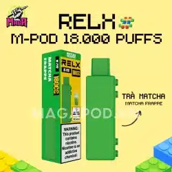 Pod Dầu RELX M Pod - Đầu thay thế Relx 18000 Hơi 17 Pod Dầu RELX M Pod Đầu thay thế Relx 18000 Hơi Trà Matcha Lạnh