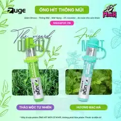 Ống hít Mũi có khói ZUGE Ống hít mũi ZUGE Bạc Hà và Thảo Mộc